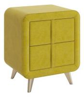 Тумба прикроватная Софи 2, (480х370х580) янтарь (велюр). Фото №1