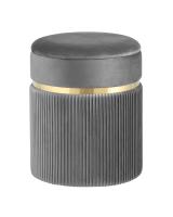 Пуф Миранда с ящиком велюр серый фото Пуф Миранда с ящиком велюр серый. Фото №1