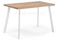 Стол деревянный Тринити Лофт 120 25 мм дуб делано светлый / белый матовый фото Стол деревянный Тринити Лофт 120 25 мм дуб делано светлый / белый матовый