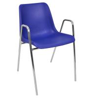 Стул Vicenza-4 высокие ножки с подлокотниками хром фото Стул Vicenza-4 высокие ножки с подлокотниками хром. Фото №1