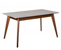 Стол Лунд раскладной 140-180 ОРЕХ-Мрамор Бьянко. Фото №1