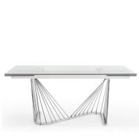 Стол DT9118GS (180-260) прозрачный. Фото №1