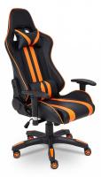 Кресло iCar, кож/зам, черный/оранжевый (id: ) фото Кресло iCar, кож/зам, черный/оранжевый (id: ). Фото №1