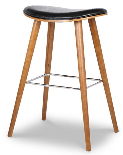 Стул полубарный JY1730-65 черный/орех фото Стул полубарный JY1730-65 черный/орех. Фото №3