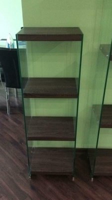 Стеллаж F-049-125H  прозрачный/коричневый. Фото №4