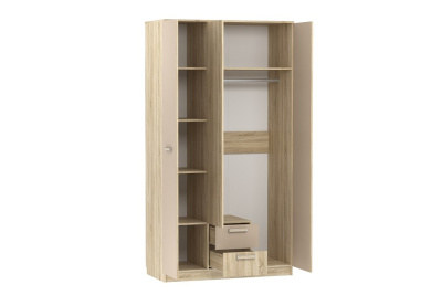 Акварель НМ 013.08-01 М1 Шкаф комбинированный Капучино/Дуб сонома, Дуб Сонома. Фото