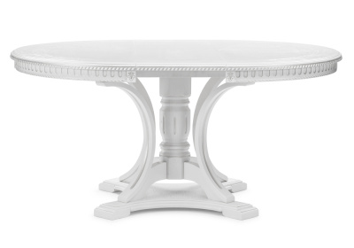 Стол деревянный Нозеан белый / серебро фото Стол деревянный Нозеан белый / серебро. Фото №3