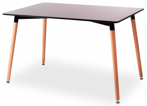 Стол JOHN (mod. T1001) МДФ/дерево, 80 х 120 х 75 см , Black (черный)/ Natural (натуральный). Фото №1