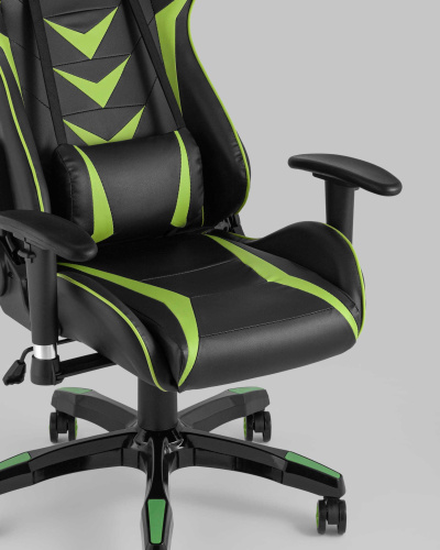 Кресло игровое TopChairs Corvette зеленое фото Кресло игровое TopChairs Corvette зеленое. Фото №8
