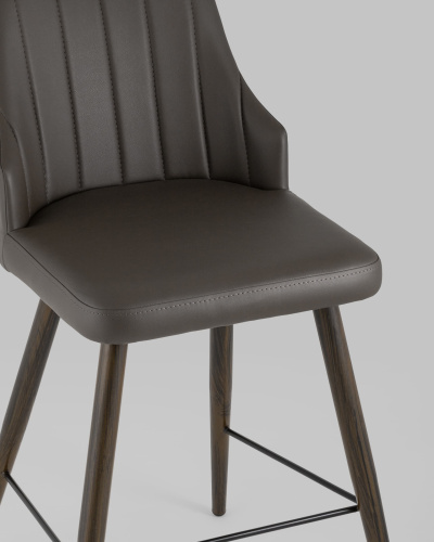 Стул полубарный Коналл экокожа таупе. Фото №9