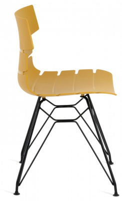 Стул HANSEN (mod. 622N) пластик/металл, 51х47х80 см, высота до сиденья 45 см, оранжевый/черный (поставляется по 4 шт). Фото №2