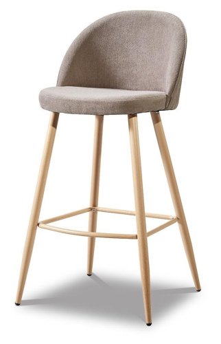 Барный стул 373B бежевый/дерево. Фото №3