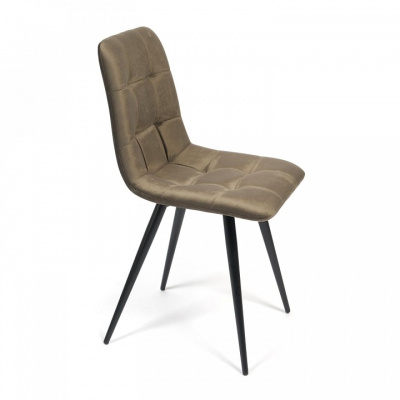 Стул CHILLY (mod. 7095) ткань/металл, 53х47х88 см, высота до сиденья 50 см, темно-серый barkhat 14/черный (поставляется по 4 шт). Фото