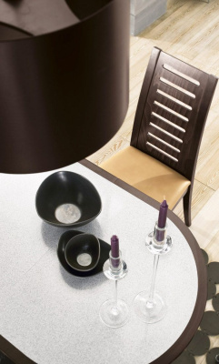 Стол  Марсель 120/80-КМ (овальный с иск.камнем). Фото