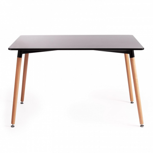 Стол JOHN (mod. T1001) МДФ/дерево, 80 х 120 х 75 см , Black (черный)/ Natural (натуральный). Фото №2