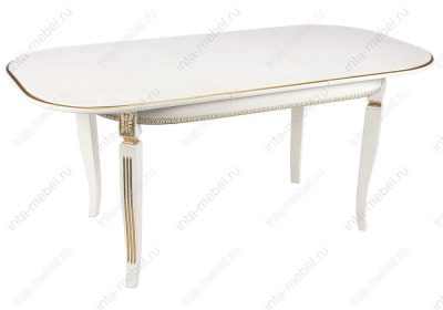 Стол деревянный Romeo молочный / патина золото фото Стол деревянный Romeo молочный / патина золото. Фото №5