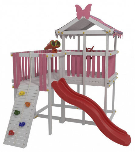 Комплекс игровой ДК4Р, розовый, серый. Фото №1