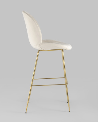 Стул барный Beetle со спинкой бежевый. Фото