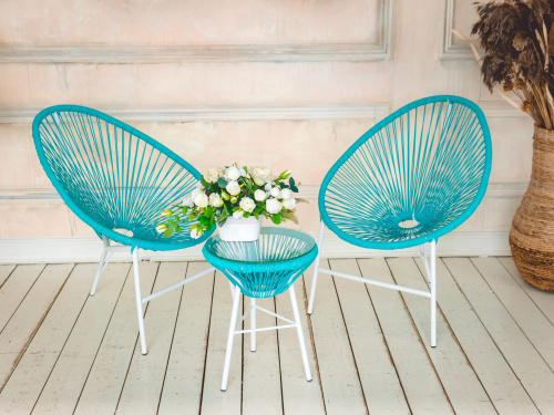 Комплект садовый  "Акапулько", цвет: голубой. Фото №6