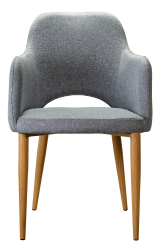 Кресло VAN HALLEN (mod. 2433S) ткань/металл, 54,5х53,5/76 см, высота до сиденья 46 см, серый/черный (поставляется по 2 шт). Фото №6