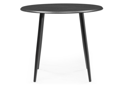 Стол деревянный Абилин 90 мрамор черный / черный матовый фото Стол деревянный Абилин 90 мрамор черный / черный матовый. Фото №2