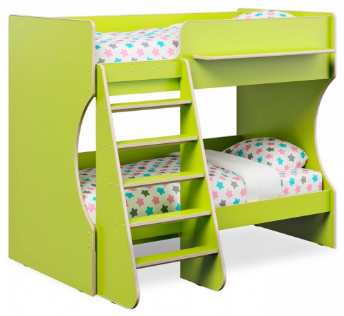 Кровать двухъярусная Р434 Капризун 3, зеленый. Фото №1