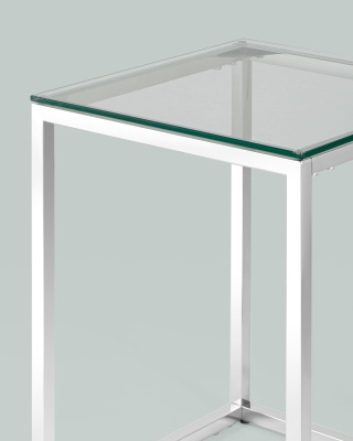 Журнальный стол 40*40 ТАУН серебро. Фото