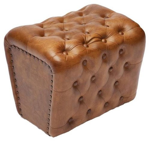 Пуф Secret De Maison CHESTER ( mod. 4311 ) кожа буйвола, 43 х 33 х 37, Античный светлый. Фото №1