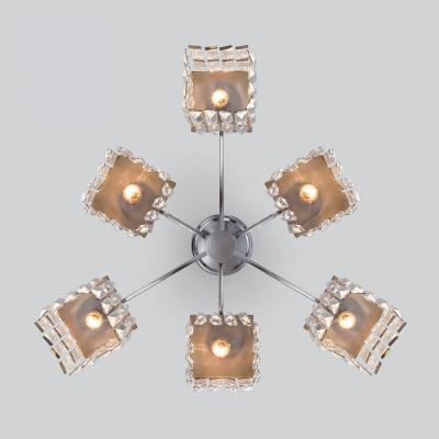 Потолочная люстра Eurosvet Barra 10100/6 хром/прозрачный хрусталь Strotskis фото Потолочная люстра Eurosvet Barra 10100/6 хром/прозрачный хрусталь Strotskis. Фото №2