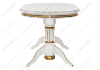 Стол Женева молочный с золотой патиной фото Стол Женева молочный с золотой патиной. Фото №5