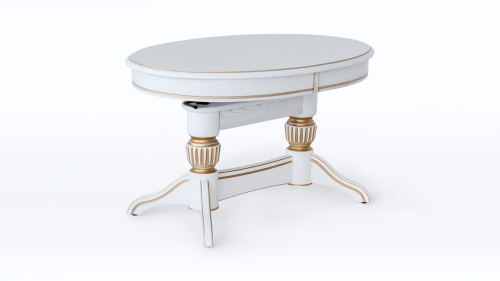 Стол Лира 11 (трансформер) с патиной (резная нога). Фото №1