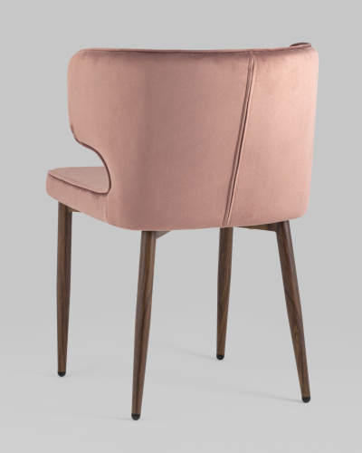 Стул Матео велюр пыльно-розовый ножки дерево. Фото №7