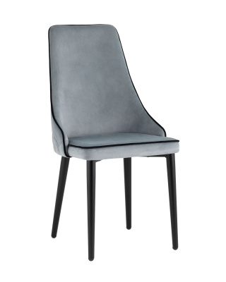Стул Луис с кантом велюр серый фото Стул Луис с кантом велюр серый. Фото №2