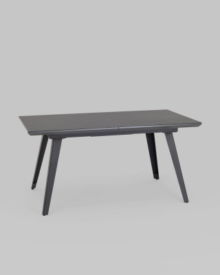 Стол обеденный Палермо раскладной 160-200*90 серый со стеклом. Фото