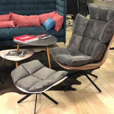 Банкетка DC-1565F(F2) коричневый HE510-24B/ноги металл. Фото