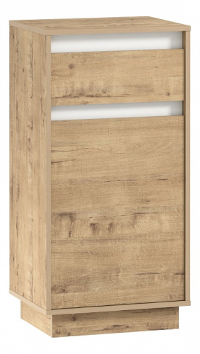 Тумба для обуви  НМ 011.05 Virginia Белый Скандинавский/Дуб Бунратти. Фото №1