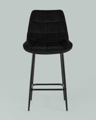 Стул полубарный Флекс велюр черный. Фото