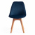 Стул Secret De Maison TULIP SOFT (mod. 74) вельвет/дерево , 54 х 47 х 83 см , синий (HLR 63)/натуральный (поставляется по 4 шт). Фото №2