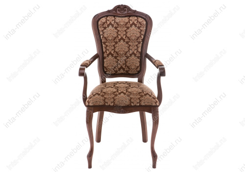 Стул деревянный Руджеро с мягкими подлокотниками орех / шоколад. Фото №4