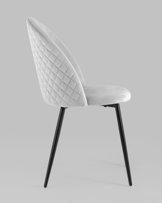 Стул Lilly велюр серебристый. Фото №4