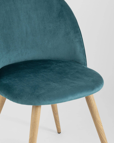 Стул Лион велюр с ромбами аквамарин. Фото №9