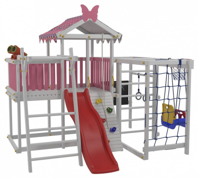 Комплекс игровой ДК1Р, розовый, серый фото Комплекс игровой ДК1Р, розовый, серый. Фото №5