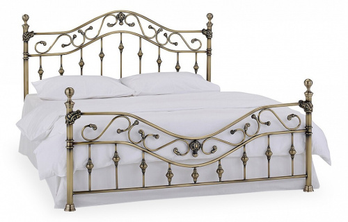 Кровать металлическая CHARLOTTE 160*200 см (Queen bed), цвет: Античная медь (Antique Brass). Фото №1
