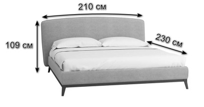 Кровать с ортопедическим основанием и ящиком Сканди Лайт 1.8 Сапфир. Фото