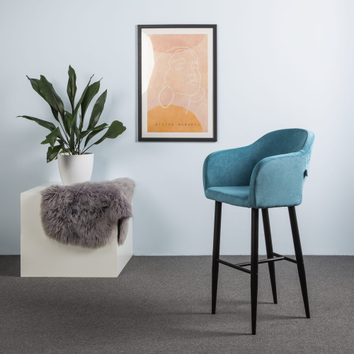 Кресло барное Oscar Сканди Блю/Черный. Фото №10