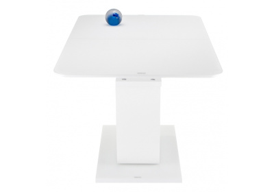 Стол стеклянный Vlinder 140 super white. Фото