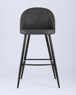 Стул барный Лион темно-серая экокожа. Фото №5