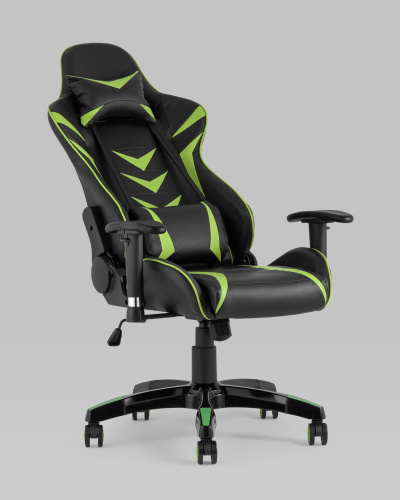 Кресло игровое TopChairs Corvette зеленое фото Кресло игровое TopChairs Corvette зеленое. Фото №9