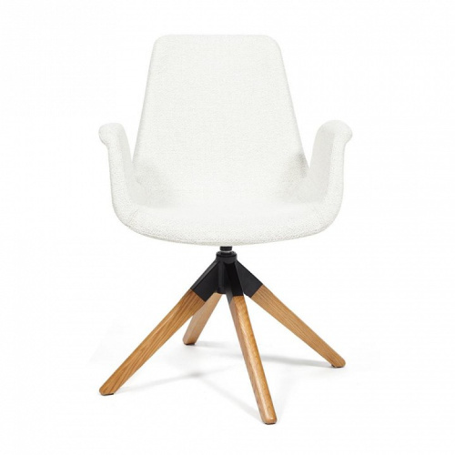 Кресло  ROKIN  (mod. DM4273A)   дерево, металл, ткань, 63*62*90, белый (01-white). Фото №2