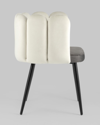 Кресло Карнавал бежевое/темно-серое. Фото